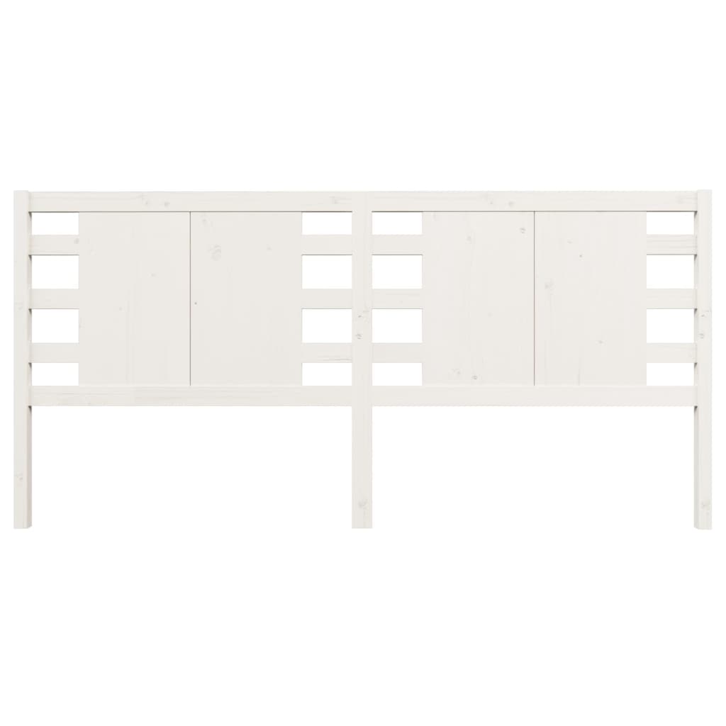 vidaXL Cabeceira de cama 126x4x100 cm pinho maciço branco