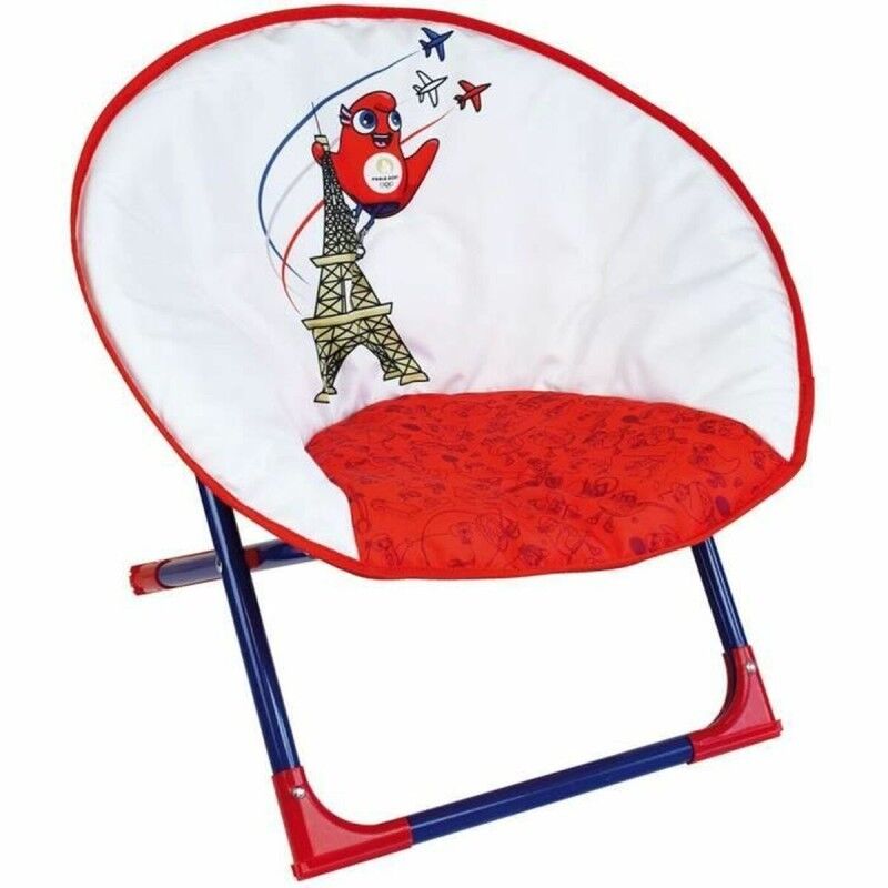 Fun House|Poltrona Infantil Fun House Paris 2024 Olympic Games Branco Vermelho