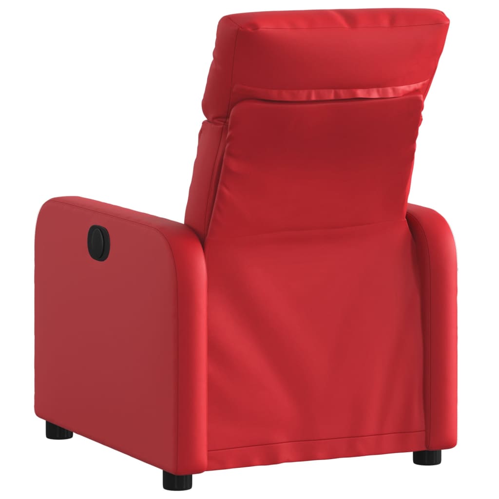 vidaXL Poltrona reclinável couro artificial vermelho