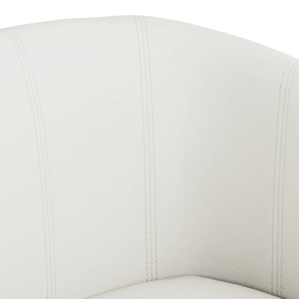 vidaXL Poltrona couro artificial branco