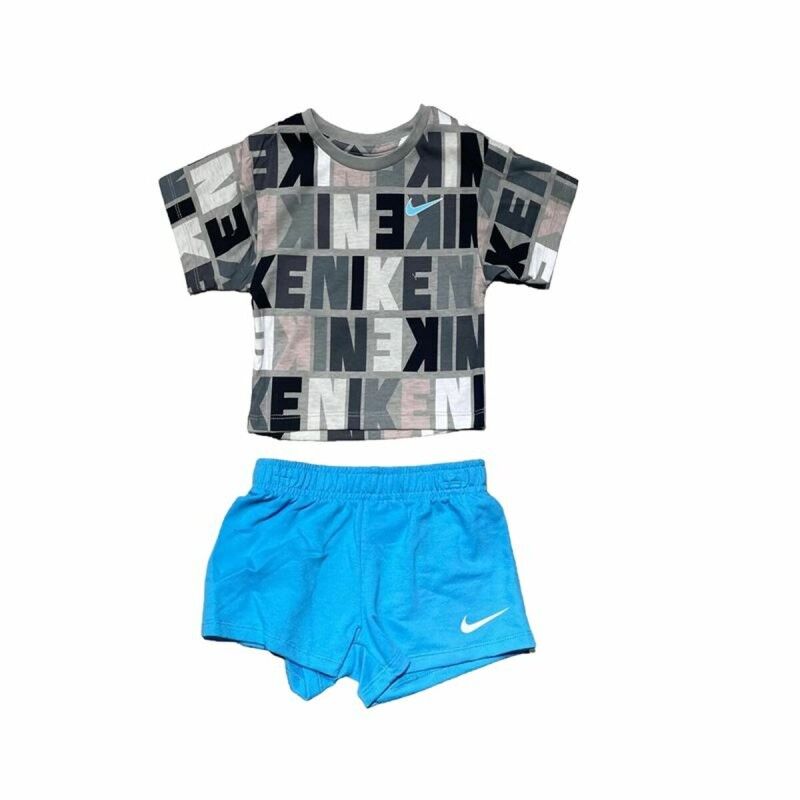 Nike|Conjunto Desportivo para Crianças Nike Knit Short Azul Nike|Conjunto Desportivo para Crianças Nike Knit Short Azul