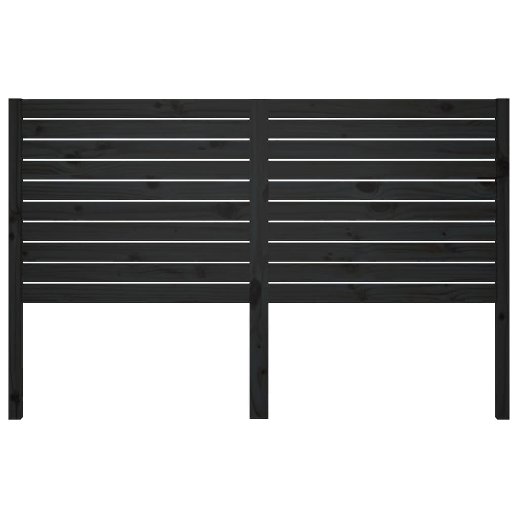 vidaXL Cabeceira de cama 126x4x100 cm pinho maciço preto