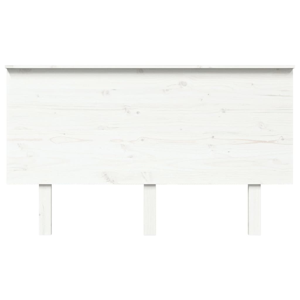 vidaXL Cabeceira de cama 139x6x82,5 cm pinho maciço branco