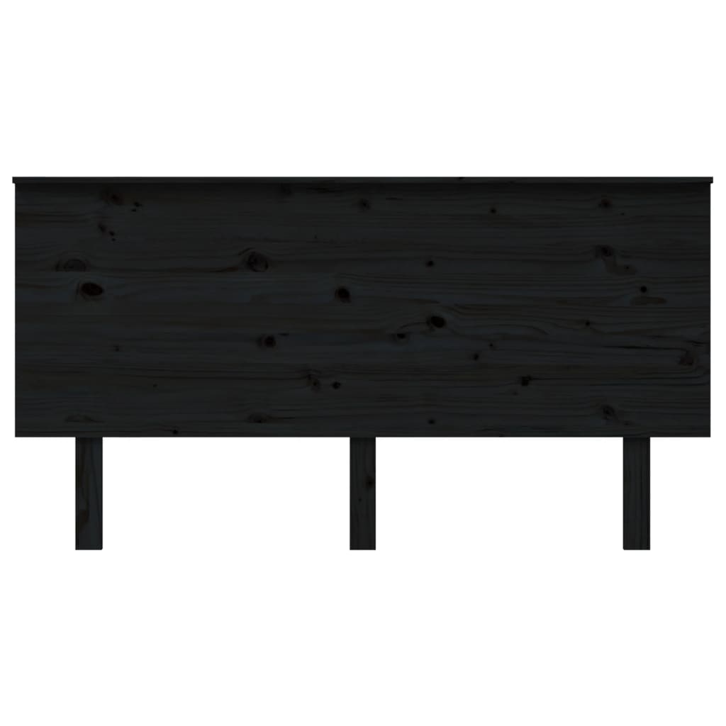 vidaXL Cabeceira de cama 154x6x82,5 cm pinho maciço preto