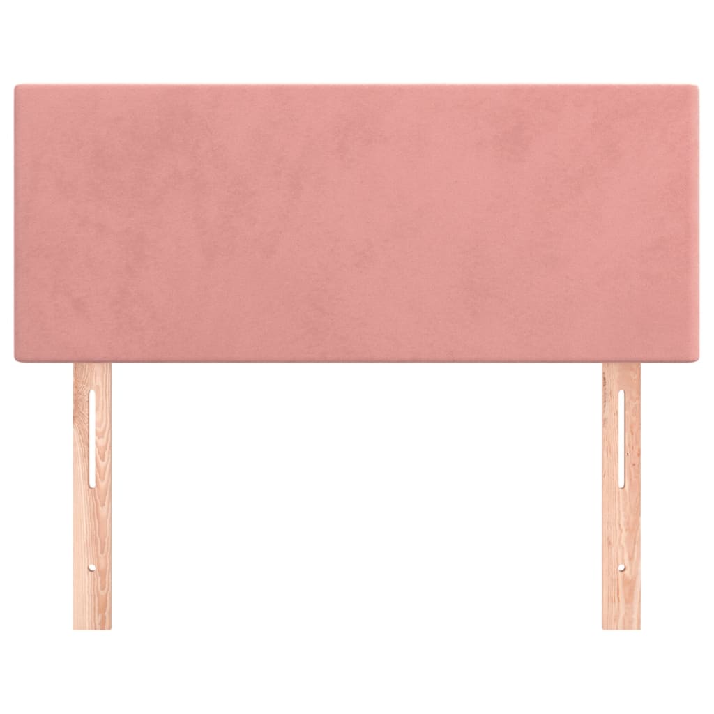 vidaXL Cabeceira de cama veludo 100x5x78/88 cm rosa