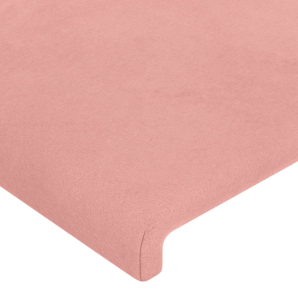 vidaXL Cabeceira de cama veludo 100x5x78/88 cm rosa