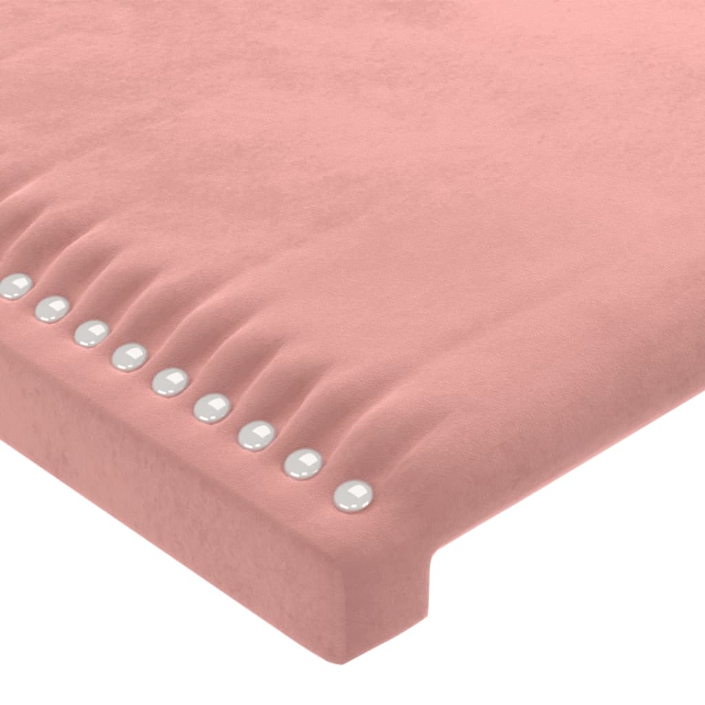 vidaXL Cabeceira de cama veludo 100x5x78/88 cm rosa