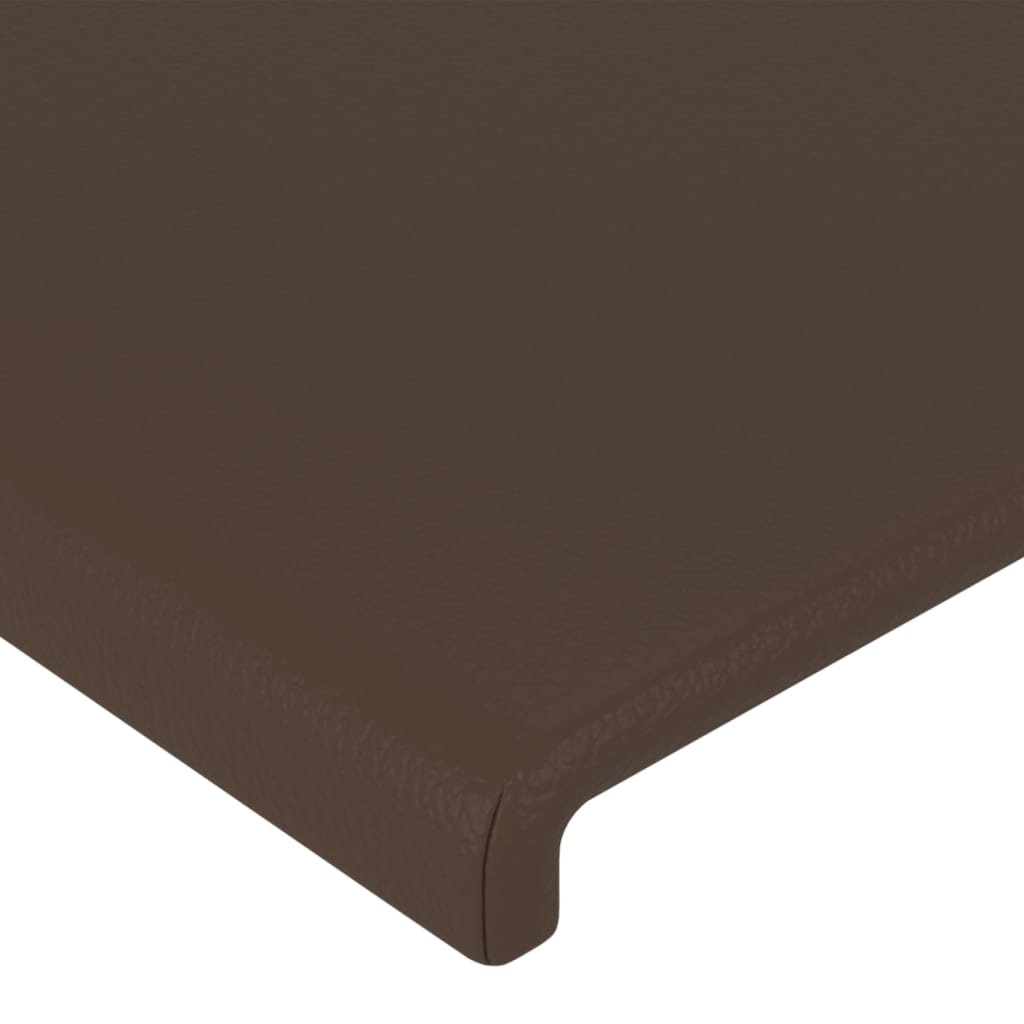 vidaXL Cabeceira de cama couro artificial 90x5x78/88 cm castanho