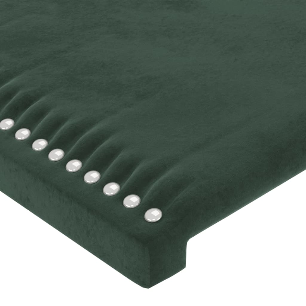 vidaXL Cabeceira de cama 2 pcs veludo 80x5x78/88 cm verde-escuro