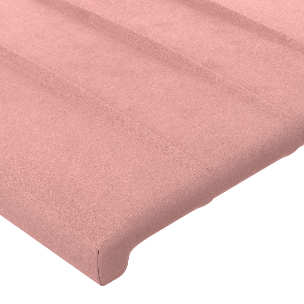 vidaXL Cabeceira de cama veludo 80x5x78/88 cm rosa