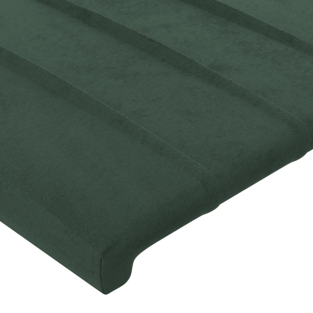 vidaXL Cabeceira de cama 2 pcs veludo 72x5x78/88 cm verde-escuro