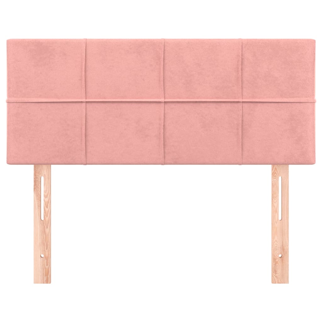 vidaXL Cabeceira de cama veludo 90x5x78/88 cm rosa