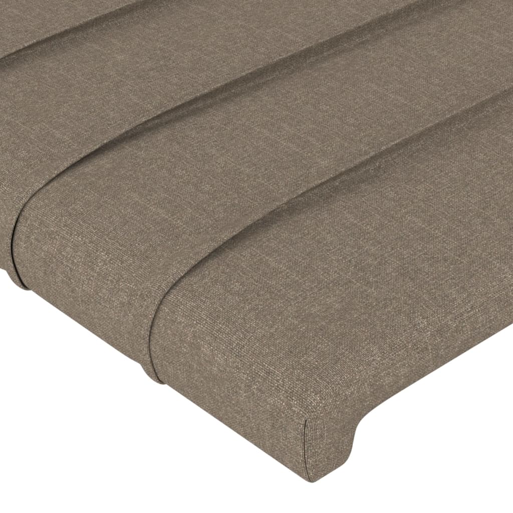 vidaXL Cabeceira de cama tecido 100x5x78/88 cm cinzento-acastanhado