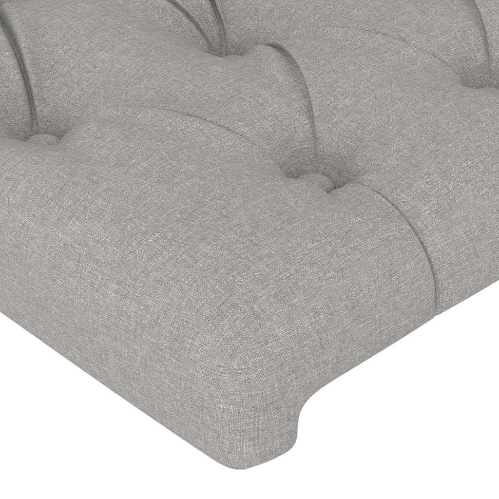 vidaXL Cabeceira de cama 2 pcs tecido 72x7x78/88 cm cinzento-claro