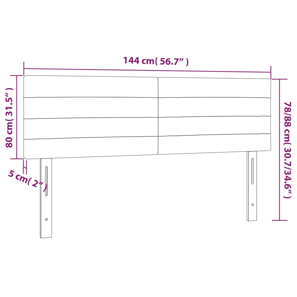 vidaXL Cabeceira de cama 2 pcs veludo 72x5x78/88 cm verde-escuro