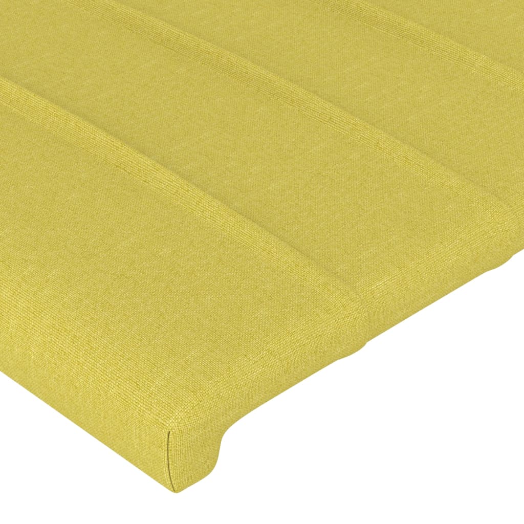 vidaXL Cabeceira de cama 2 pcs tecido 100x5x78/88 cm verde