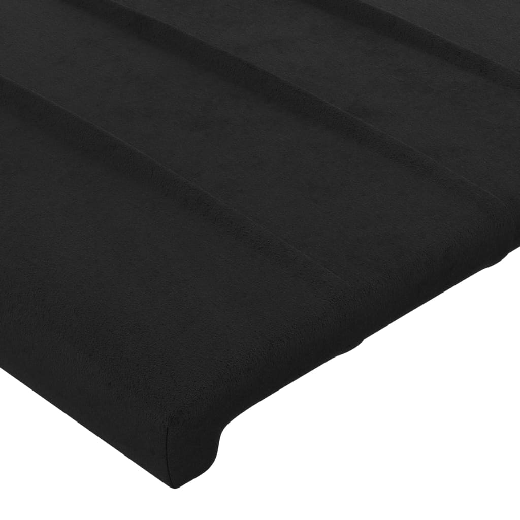 vidaXL Cabeceira de cama veludo 90x5x78/88 cm preto