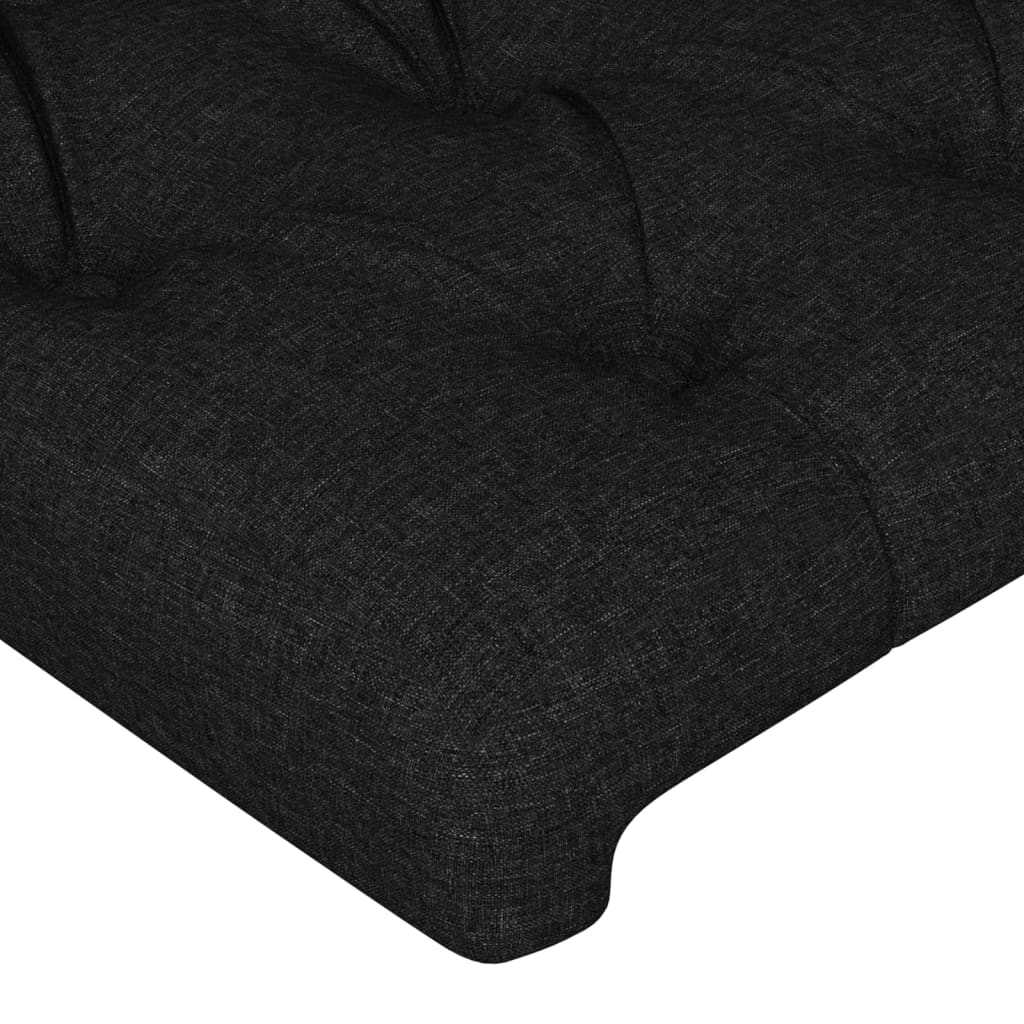 vidaXL Cabeceira de cama tecido 90x7x78/88 cm preto