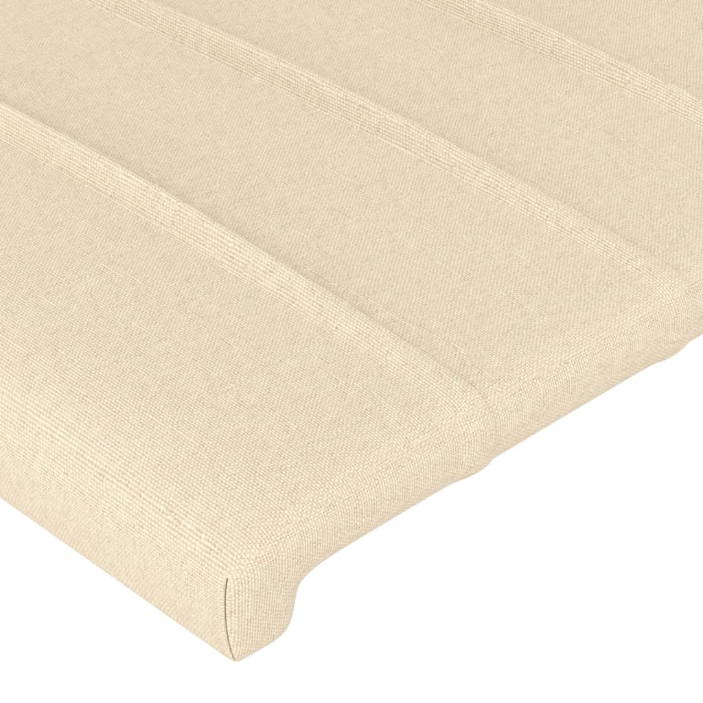 vidaXL Cabeceira de cama 2 pcs tecido 72x5x78/88 cm creme