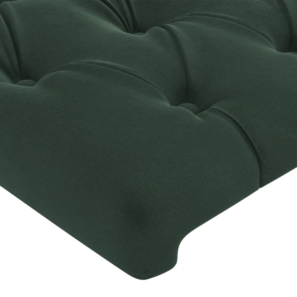 vidaXL Cabeceira de cama veludo 80x7x78/88 cm verde-escuro