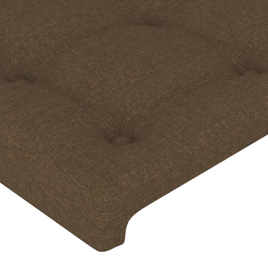 vidaXL Cabeceira de cama 2 pcs tecido 72x5x78/88 cm castanho-escuro