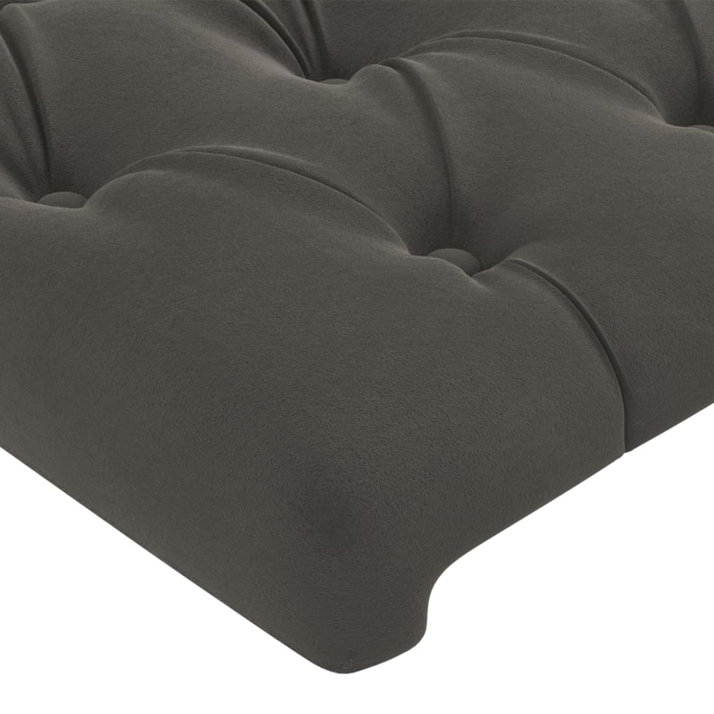 vidaXL Cabeceira de cama 2 pcs veludo 72x7x78/88 cm cinzento-escuro