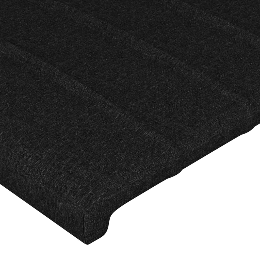 vidaXL Cabeceira de cama tecido 100x5x78/88 cm preto