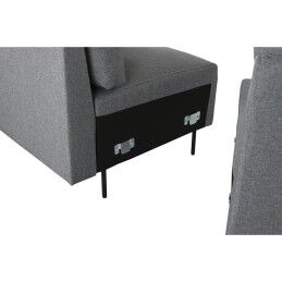 DKD Home Decor|Sofá Chaise Longue DKD Home Decor Cinzento Metal Moderno 276 x 152,5 x 84 cm