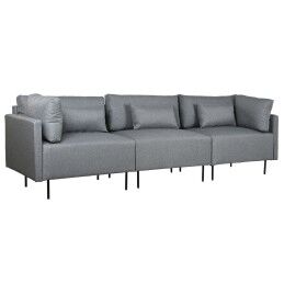 DKD Home Decor|Sofá Chaise Longue DKD Home Decor Cinzento Metal Moderno 276 x 152,5 x 84 cm
