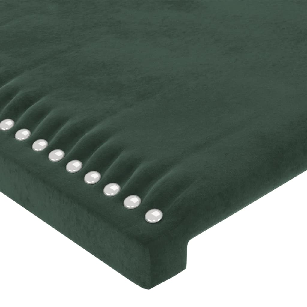 vidaXL Cabeceira de cama 4 pcs veludo 90x5x78/88 cm verde-escuro