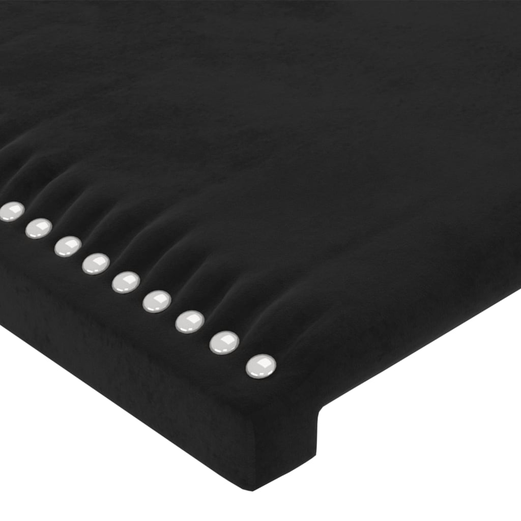 vidaXL Cabeceira de cama 4 pcs veludo 100x5x78/88 cm preto