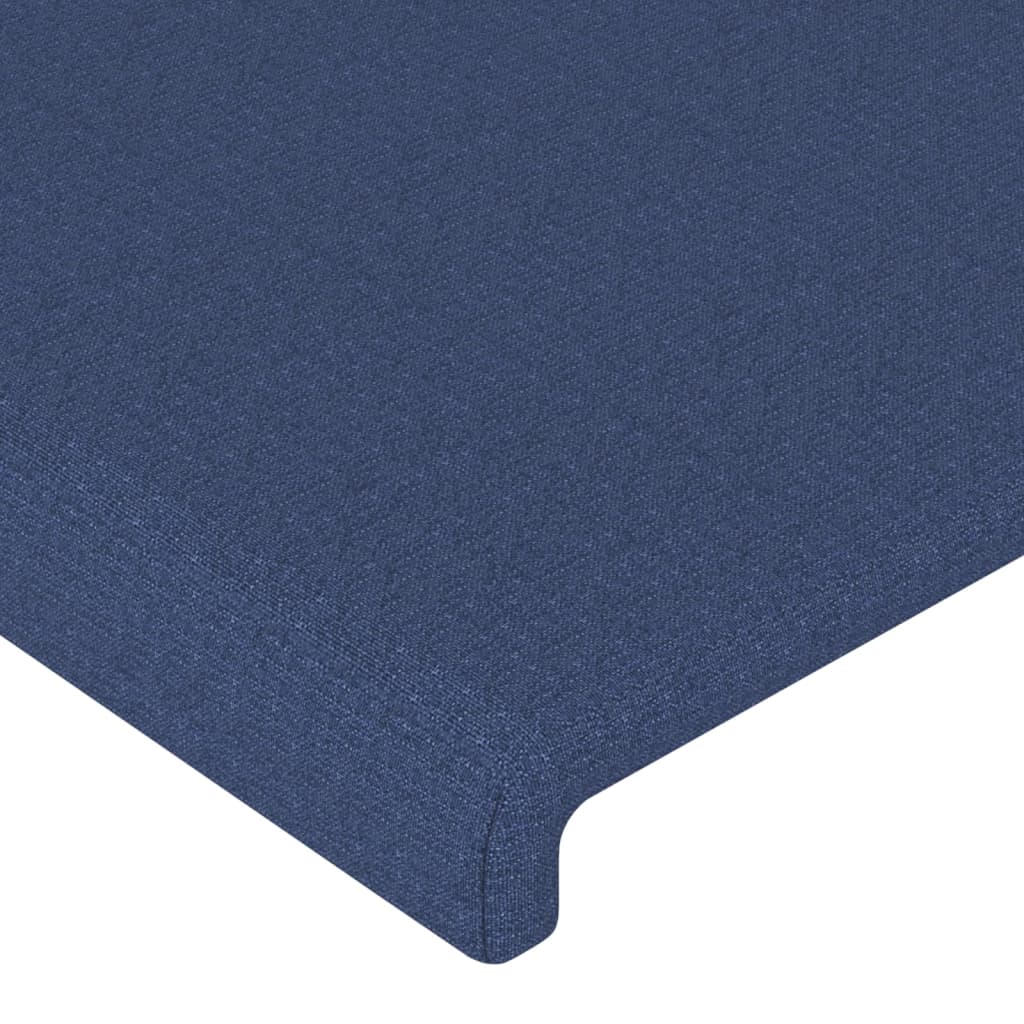 vidaXL Cabeceira de cama 4 pcs tecido 100x5x78/88 cm azul