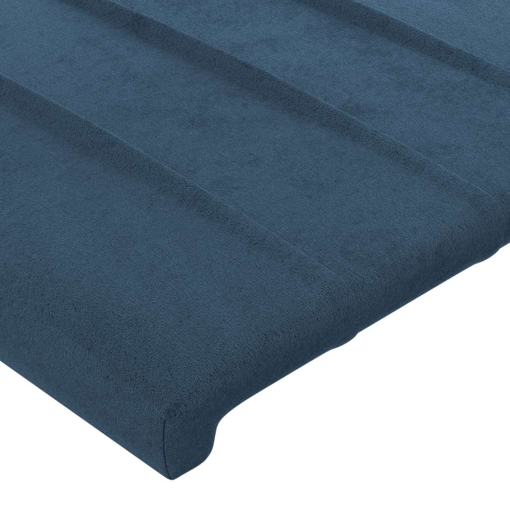 vidaXL Cabeceira de cama 4 pcs veludo 72x5x78/88 cm azul-escuro