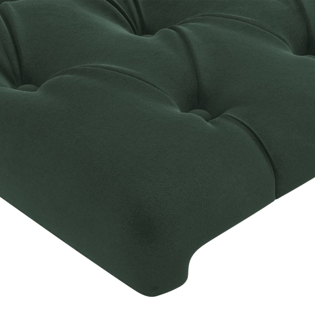 vidaXL Cabeceira de cama 4 pcs veludo 72x7x78/88 cm verde-escuro