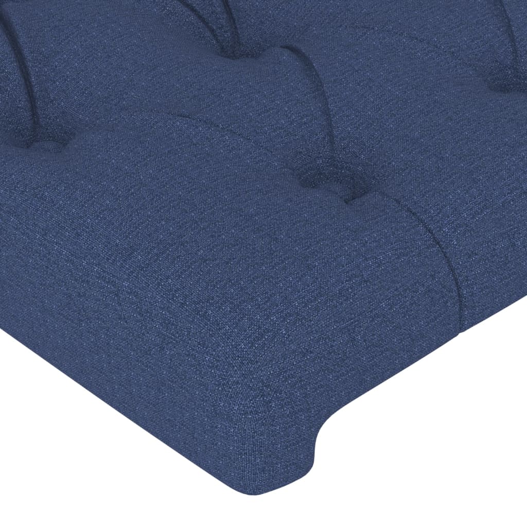 vidaXL Cabeceira de cama 4 pcs tecido 90x7x78/88 cm azul