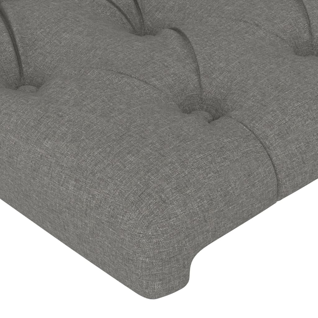 vidaXL Cabeceira de cama 4 pcs tecido 90x7x78/88 cm cinzento-escuro