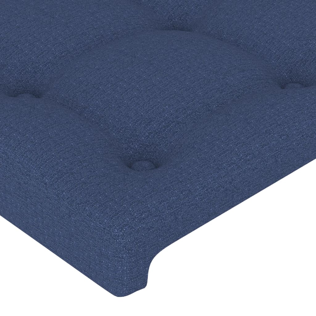 vidaXL Cabeceira de cama 4 pcs tecido 90x5x78/88 cm azul