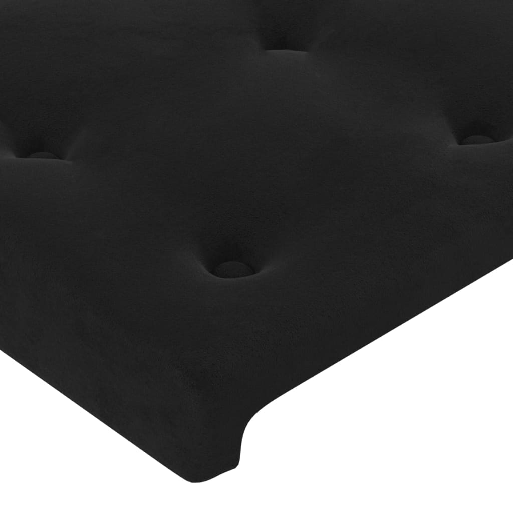 vidaXL Cabeceira de cama 4 pcs veludo 72x5x78/88 cm preto