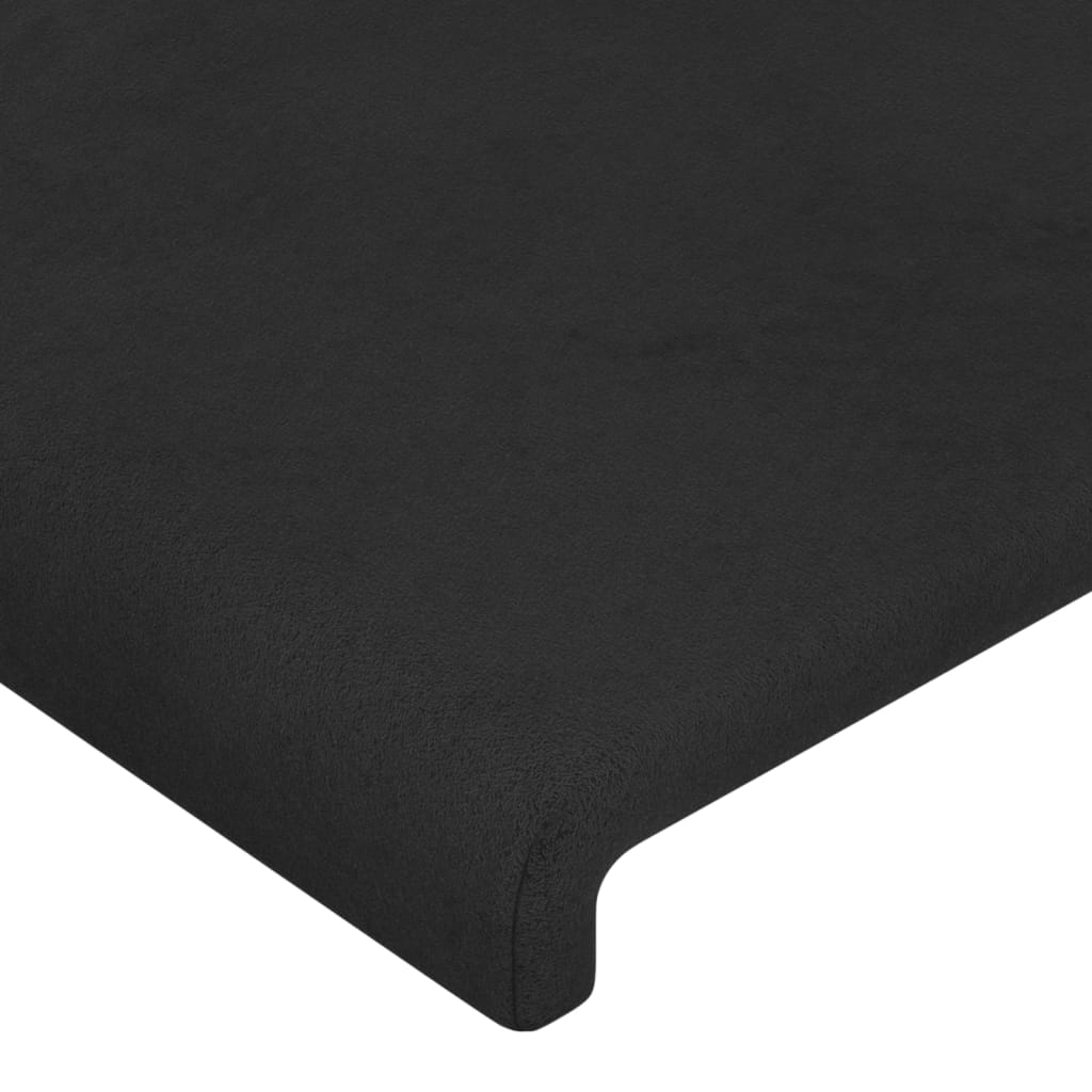 vidaXL Cabeceira de cama c/ abas veludo 83x23x78/88 cm preto