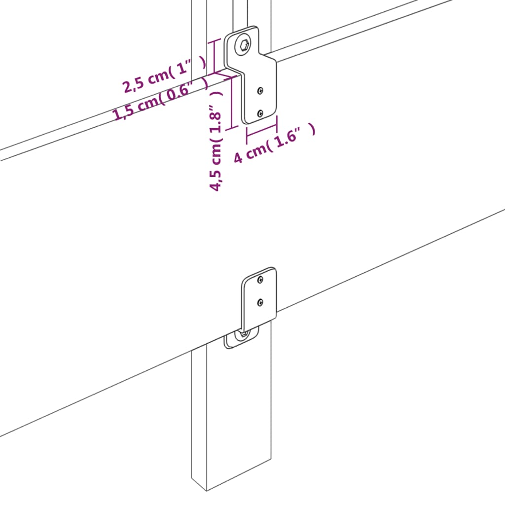 vidaXL Cabeceira de cama c/ abas veludo 93x23x78/88 cm cinzento-escuro