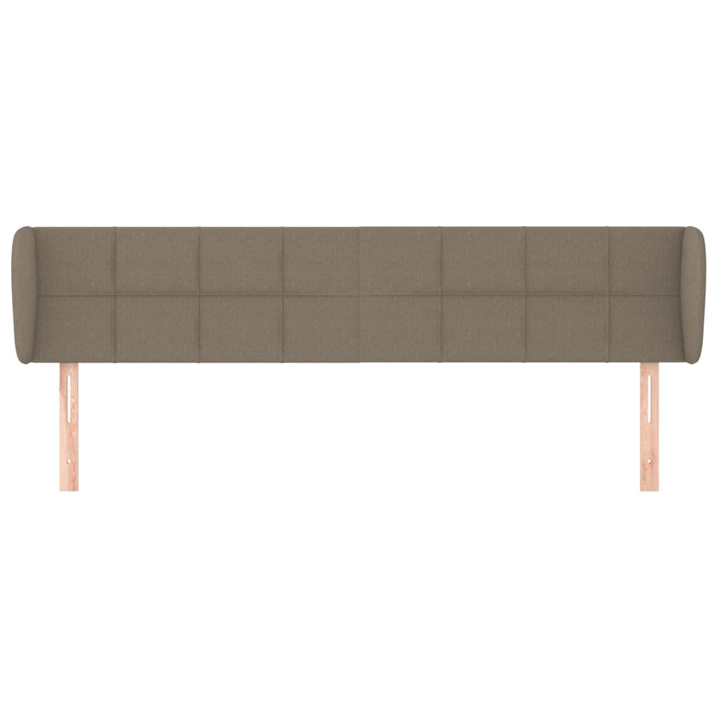 vidaXL Cabeceira cama abas tecido 183x23x78/88 cm cinzento-acastanhado