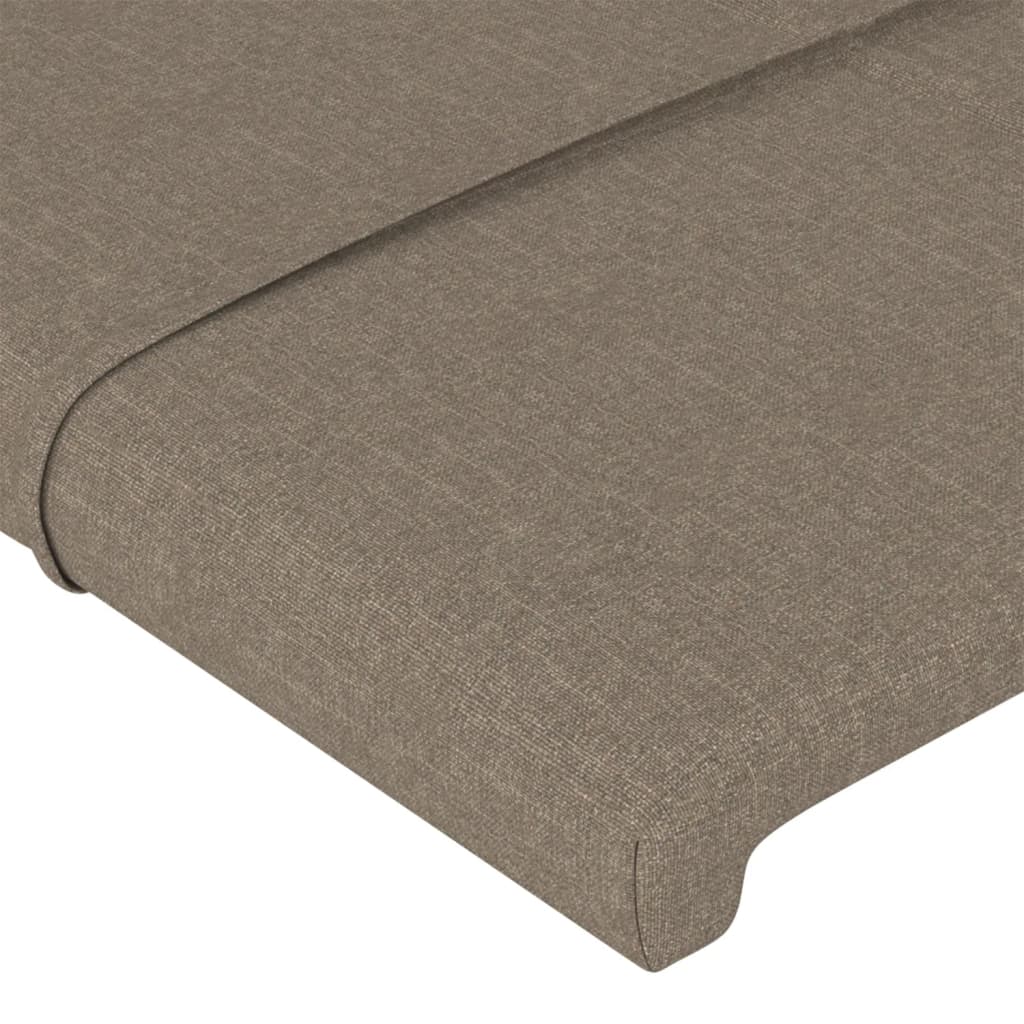 vidaXL Cabeceira cama abas tecido 183x23x78/88 cm cinzento-acastanhado