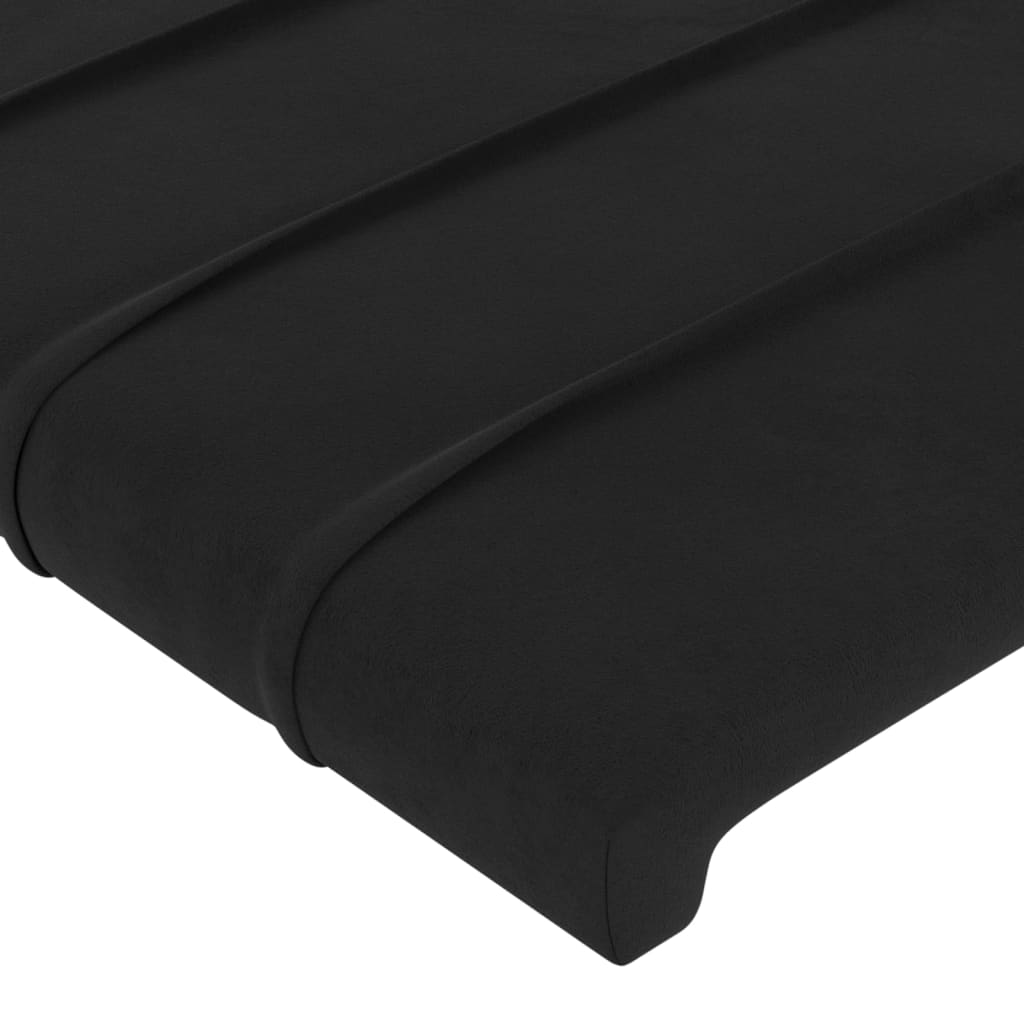 vidaXL Cabeceira de cama c/ abas veludo 83x23x78/88 cm preto