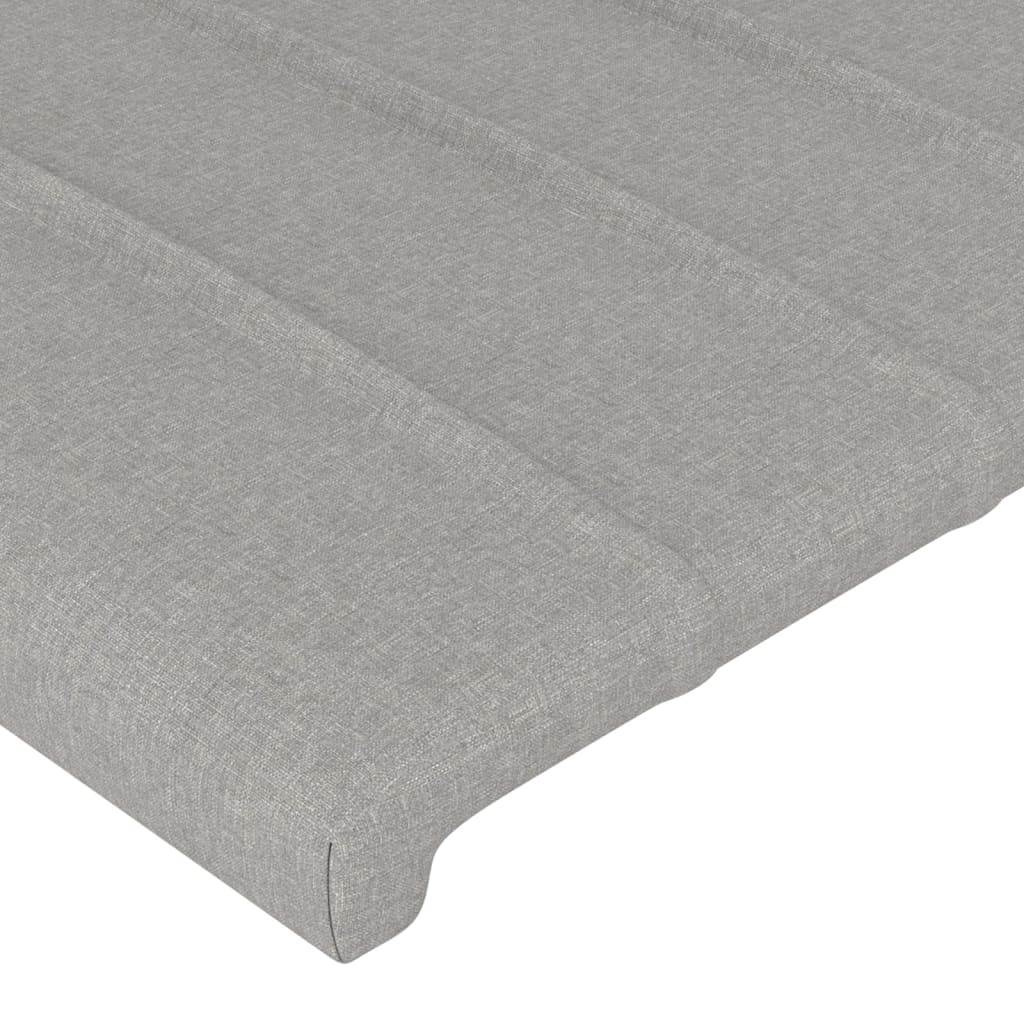 vidaXL Cabeceira de cama c/ abas tecido 83x23x78/88 cm cinzento-claro