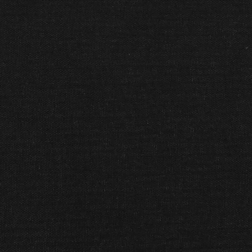 vidaXL Cabeceira de cama c/ abas tecido 103x23x118/128 cm preto