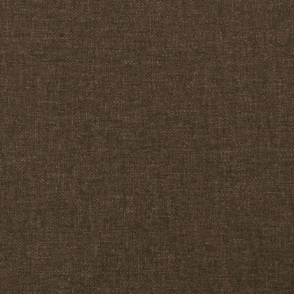 vidaXL Cabeceira cama c/ abas tecido 203x23x118/128 cm castanho-escuro