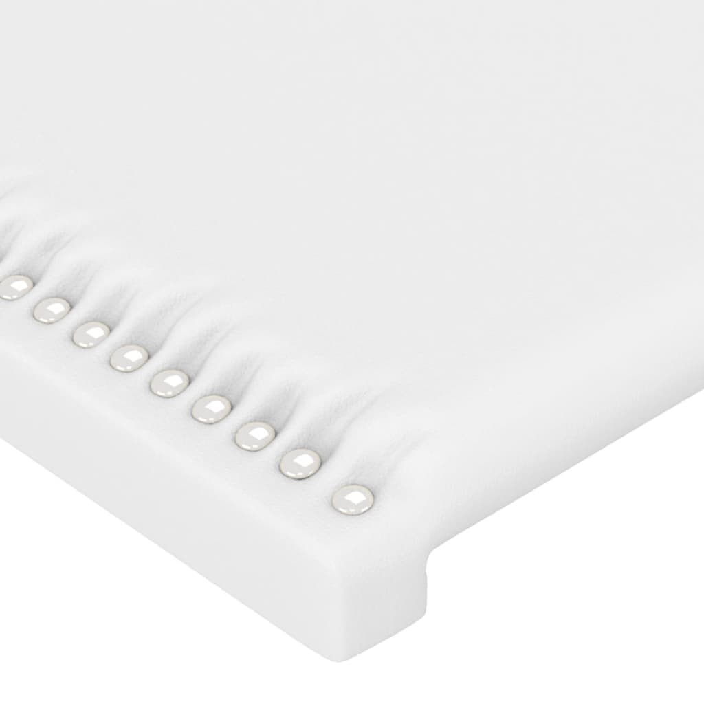 vidaXL Cabeceira de cama c/ abas couro artificial 83x16x78/88cm branco