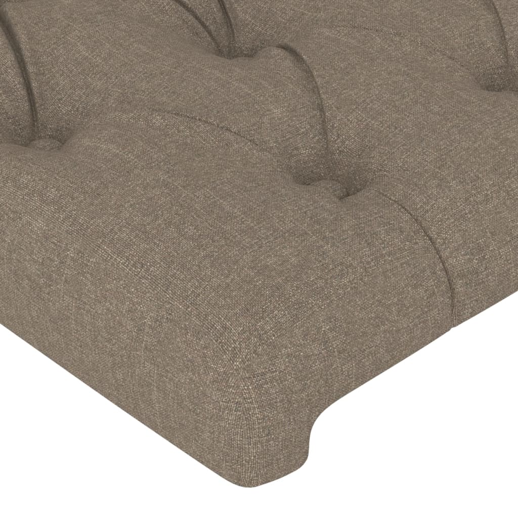 vidaXL Cabeceira cama abas tecido 103x16x118/128 cm cinza-acastanhado