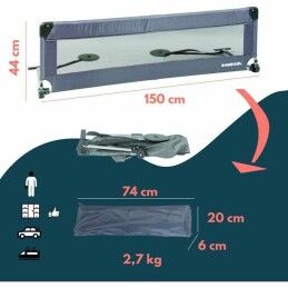 Looping|Balaustrada de cama Looping BL5003G 44 x 150 cm Cinzento