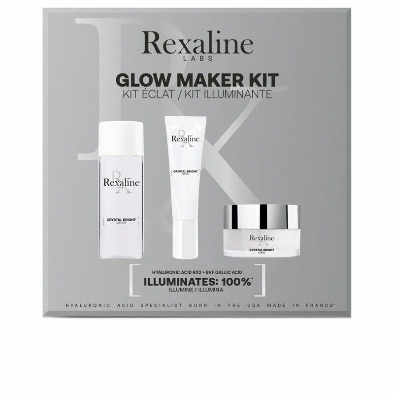 Rexaline|Conjunto de Cosmética Mulher Rexaline Crystal Bright Glow 3 Peças Rexaline|Conjunto de Cosmética Mulher Rexaline Crystal Bright Glow 3 Peças